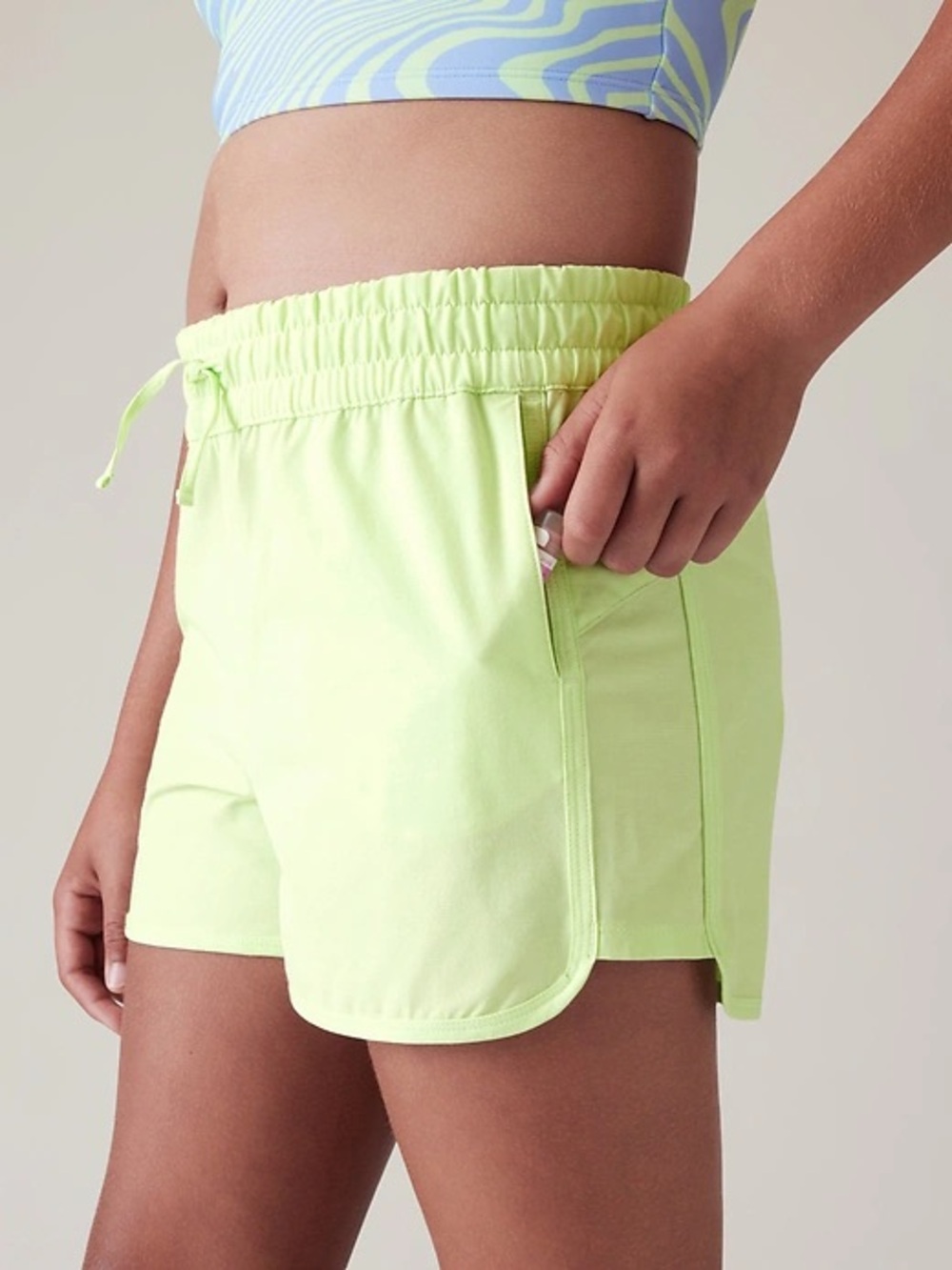 Athleta Lime Green Dive in Boardshorts